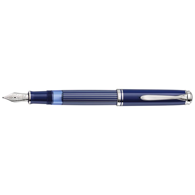 Pelikan M815 METAL STRIPED BLUE Fountain Pen - Stilografica